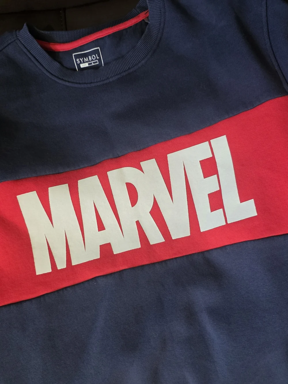 Marvel Logo Navy and Red Men's Sweater